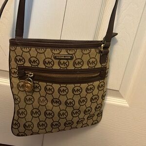 Michael Kors tan/brown crossbody